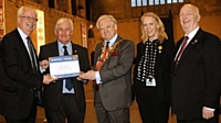 Middleton Rotarian John Brooker receiving his Champion of Change Award with Lord Wallace MP and Rotary Great Britain and Ireland President Peter King - 23 March 2015